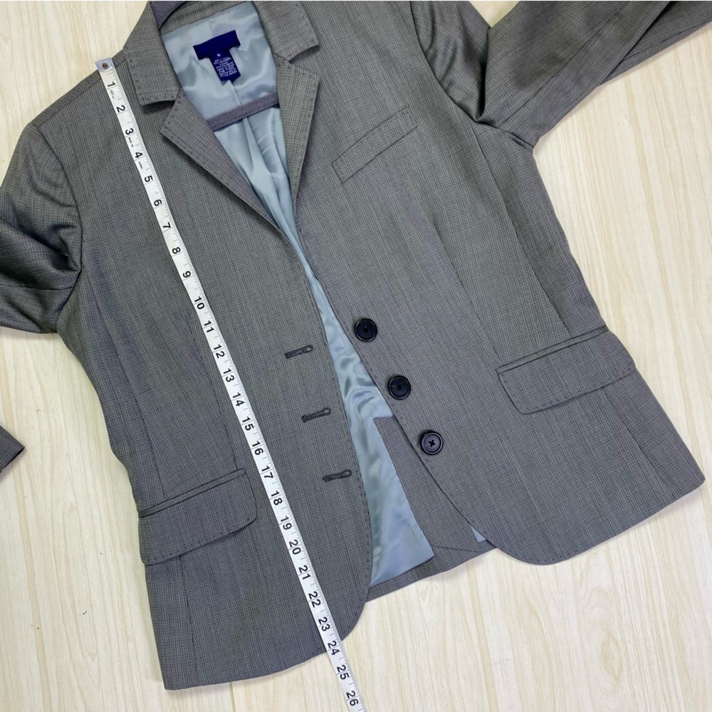 J.Crew Wool Cashmere blend gray check blazer size 8 - Picture 9 of 10